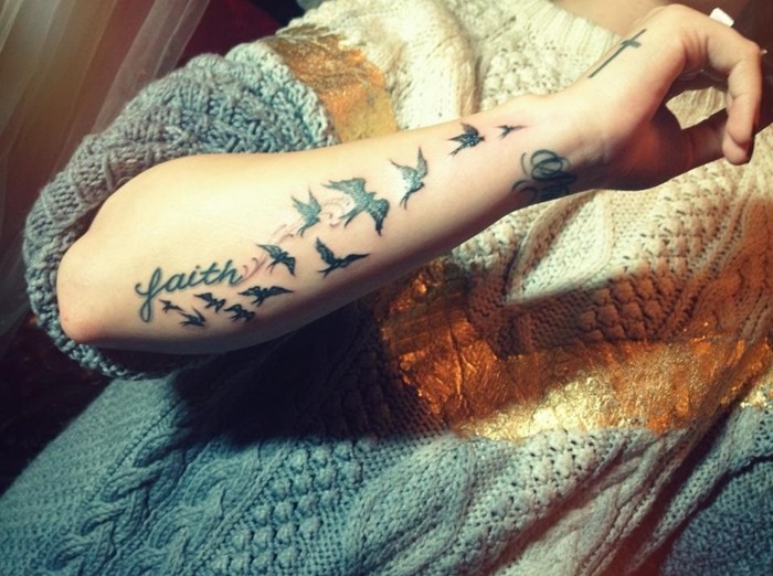 Arm Birds Tattoos for Women