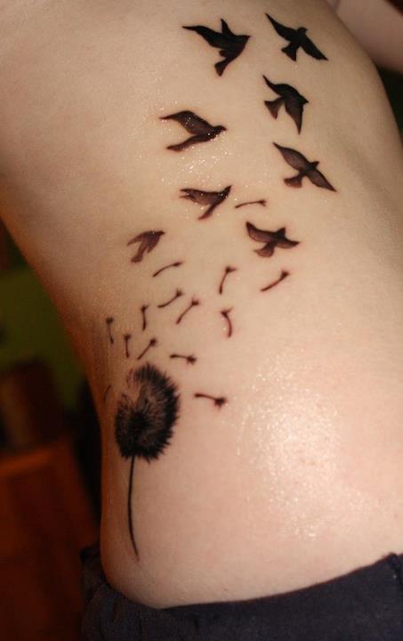 Bird Tattoo On Side