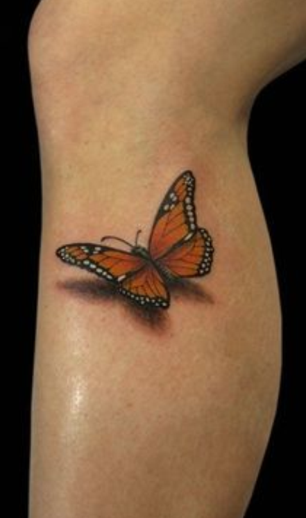 Butterfly Tattoo On Leg