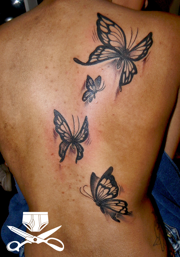 Butterfly Tattoos On Back
