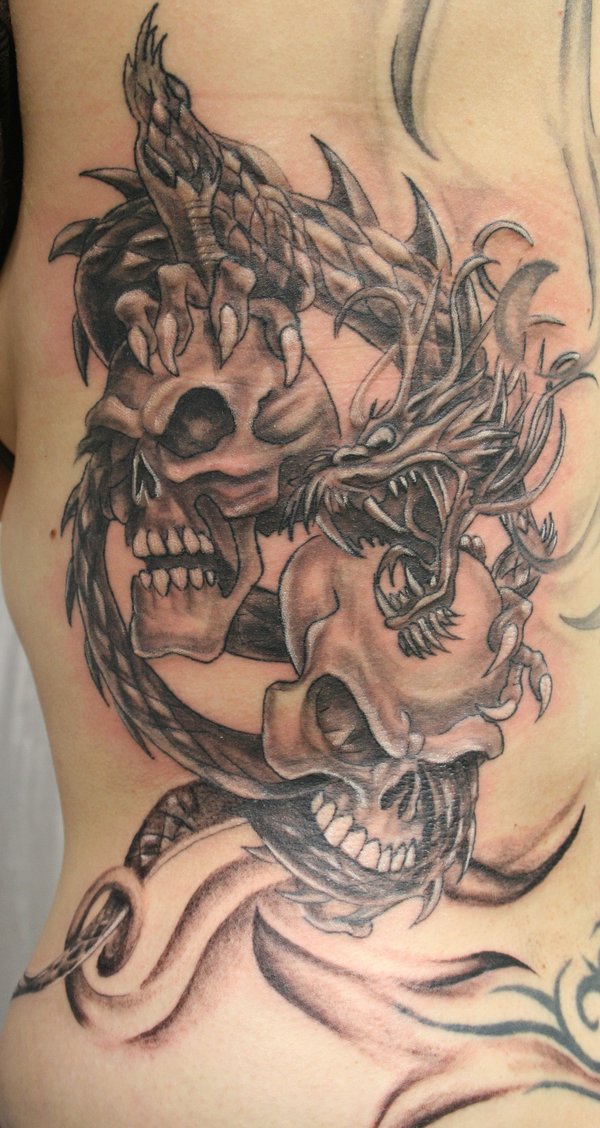 Dragon Skulls Tattoo