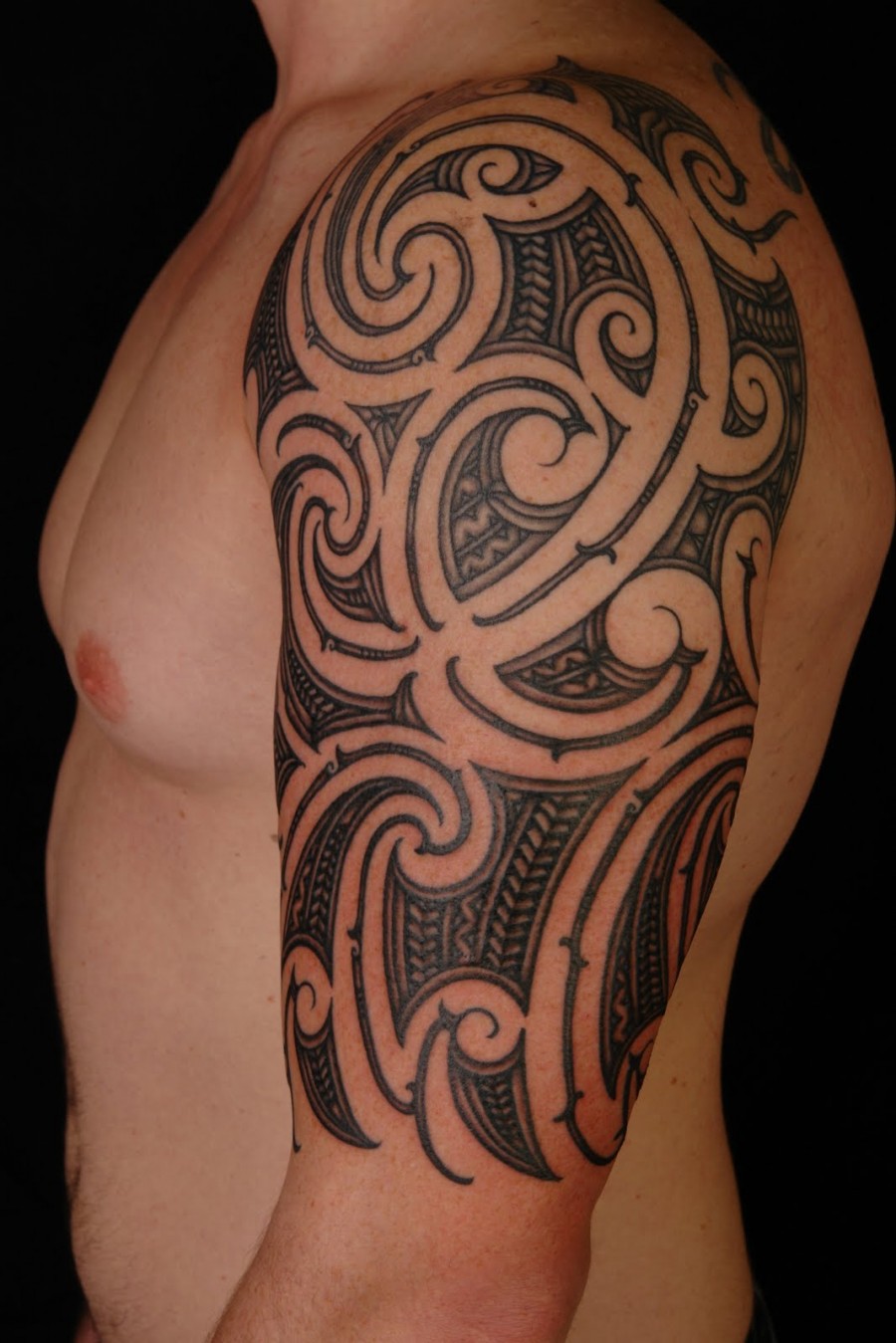 Half Sleeve Tribal Tattoo Designs for Men