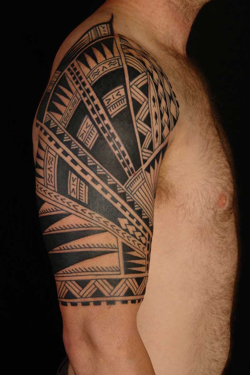 Hawaiian Half Sleeve Tattoos for Men