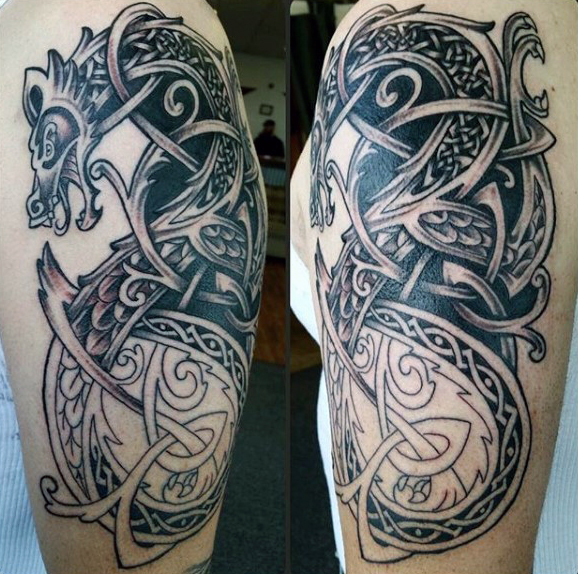 Amazing Dragon Celtic Tattoos For Men