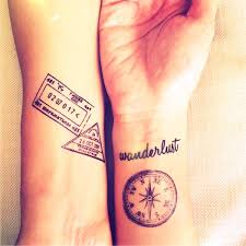 Amazing Wrist Travel Tattoo Design