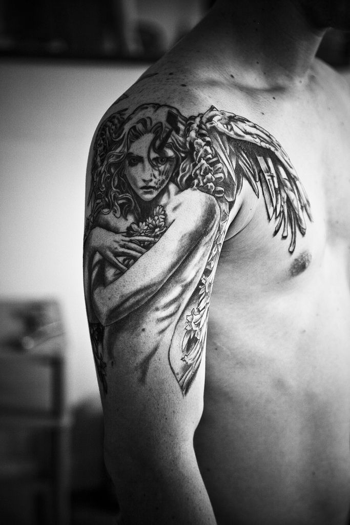 Angel tattoos for men