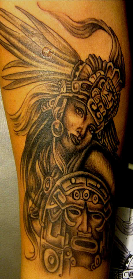 Aztec Woman Warrior Tattoos