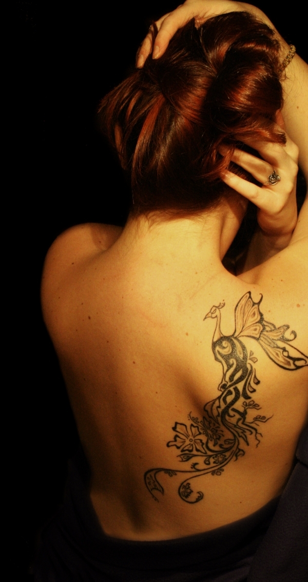 Back Shoulder Tattoo Designs for Women