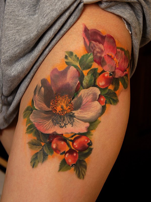 Beautiful Flower Tattoo Designs Pics