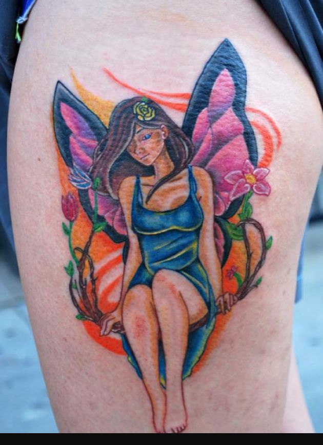 Fairy Tattoos with Flowers