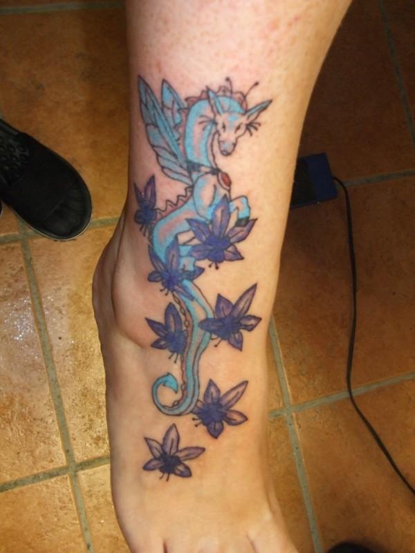 Feminine Dragon Tattoo Design