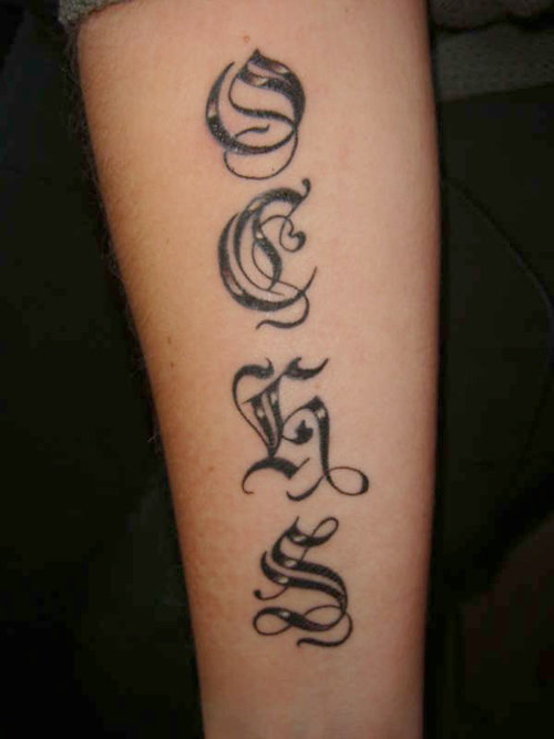 Ideas for Men On Arm Name Tattoos