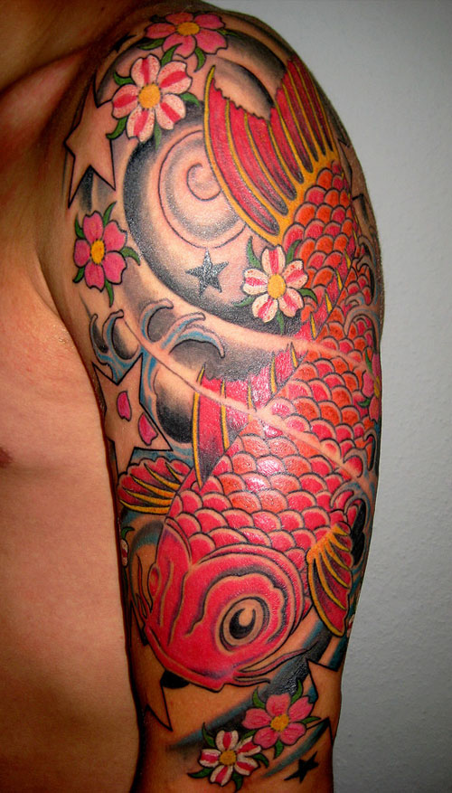 Japanese Style Koi Fish Tattoo