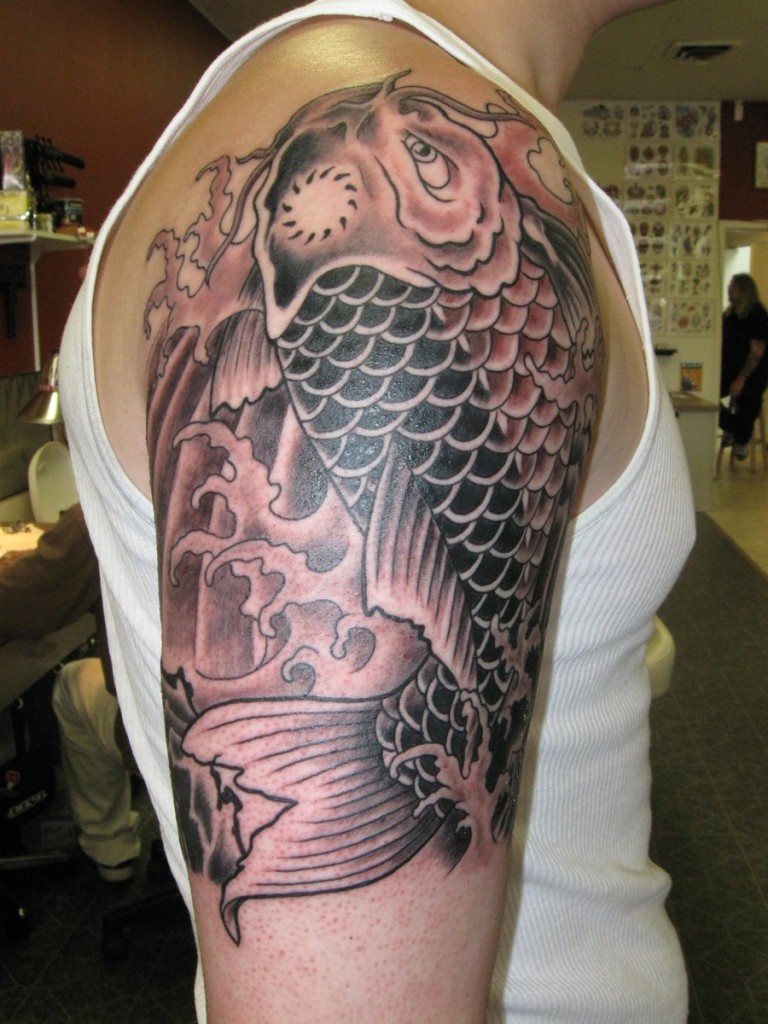 Koi Fish Sleeve Tattoo Designs