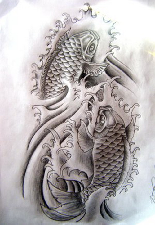 Koi Fish Tattoo Designs Men