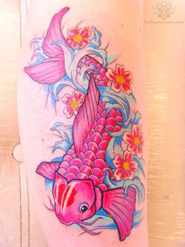 Pink Koi Fish Tattoos