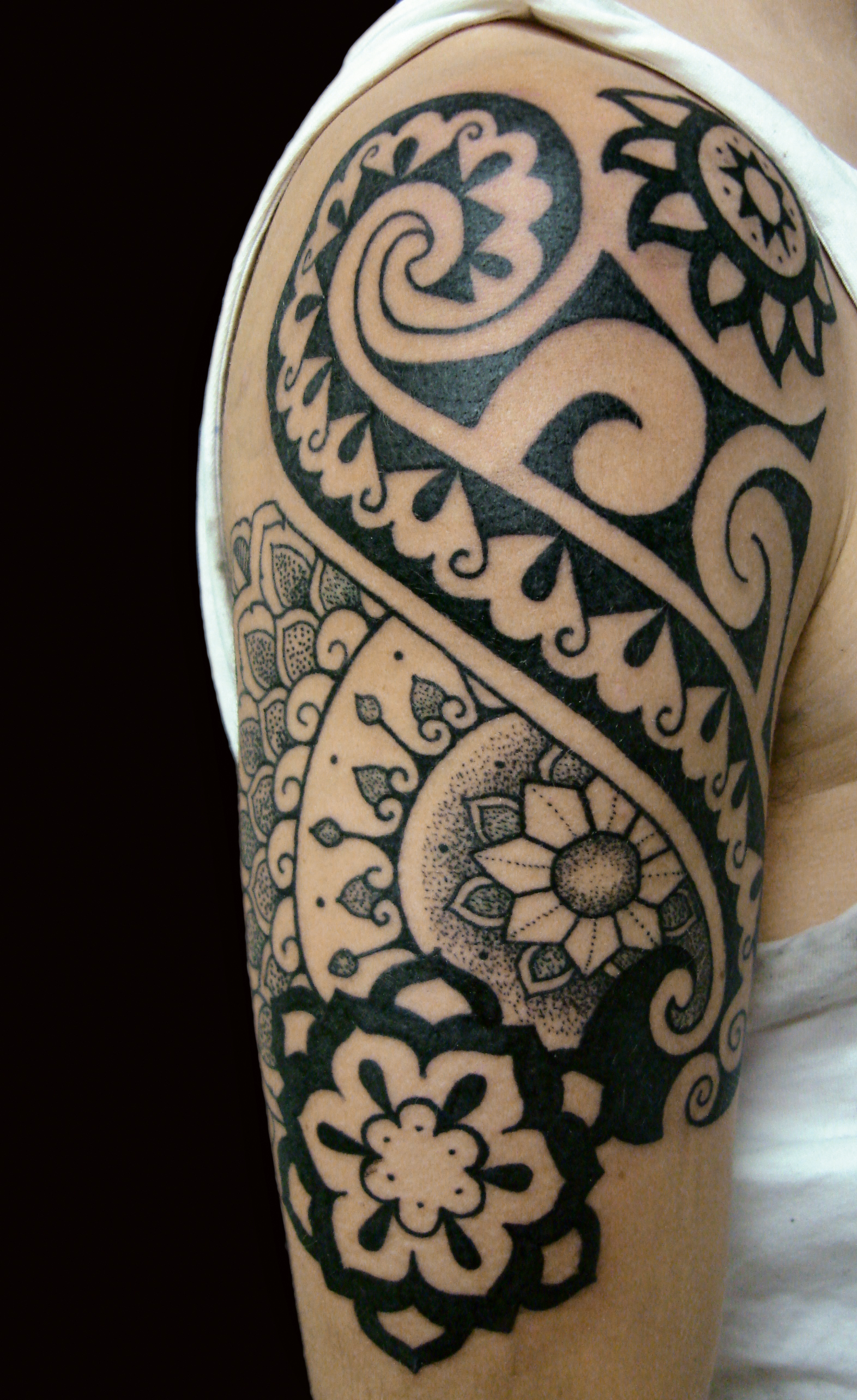Polynesian Half Sleeve Tribal Tattoo Designs