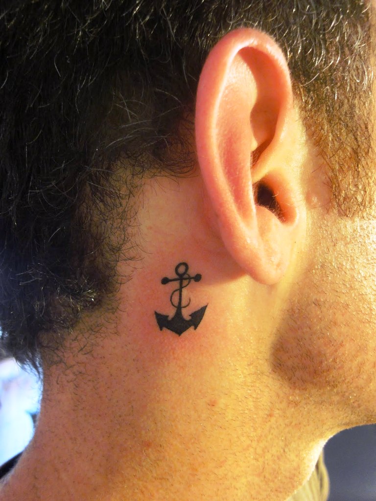 Anchor-Tattoo-Behind-Ear