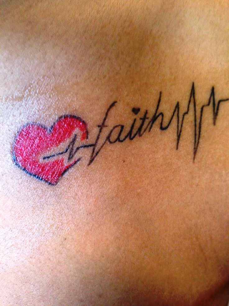 Cute Love Life Faith Tattoo