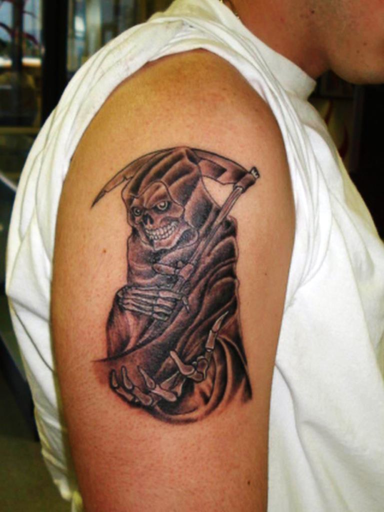 Devil small tattoos arm