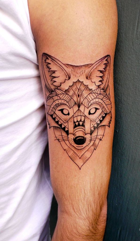 Geometric wolf Tattoos