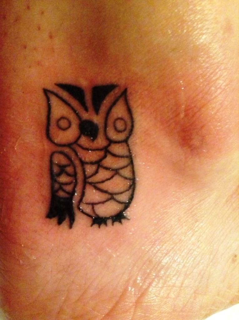 My tattoo! Small owl on my foot _
