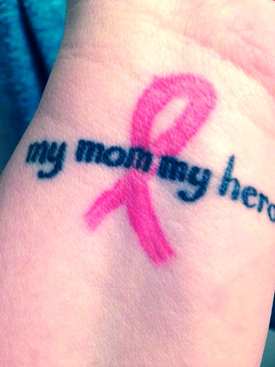 Pink Ribbon mom tattoo