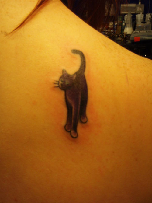 Simple Cat Silhouette Tattoos