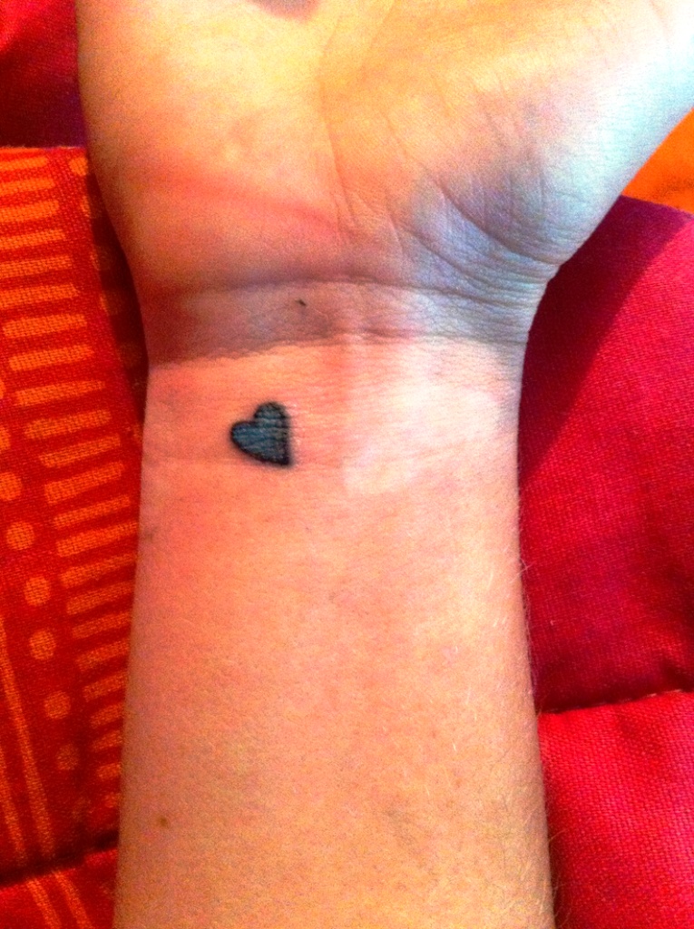 Simple, small heart tattoos