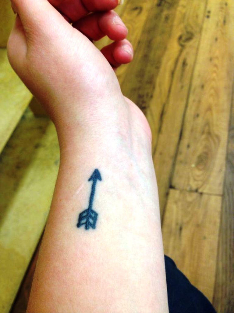 Small arrow tattoo on my wrist _ Tattoos
