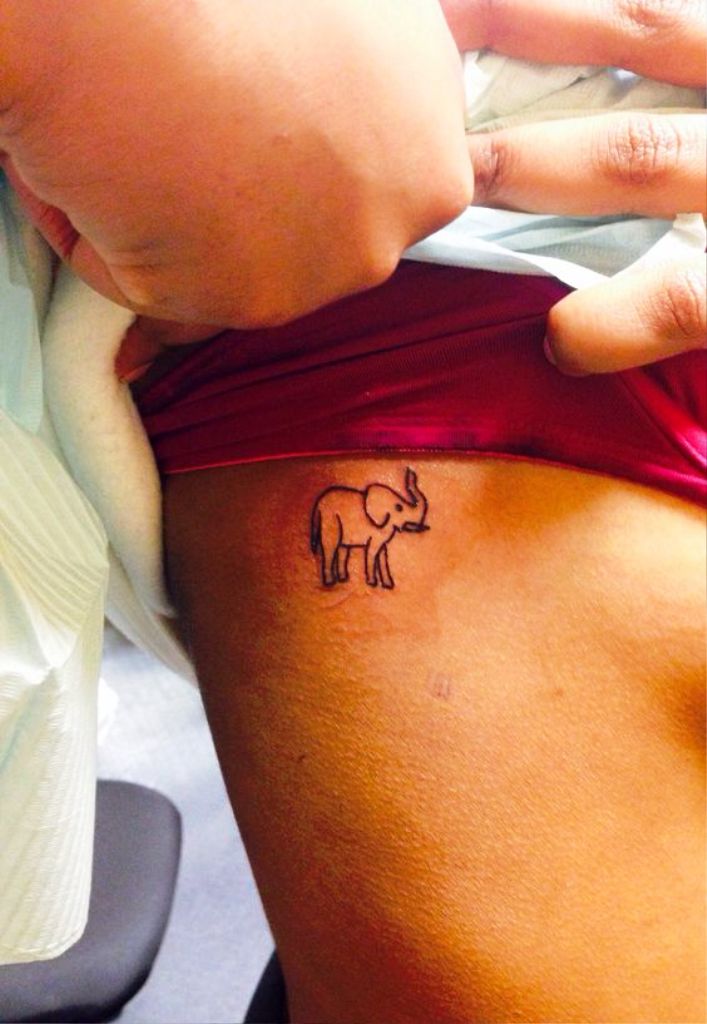 Small elephant tattoo _ Tattoos