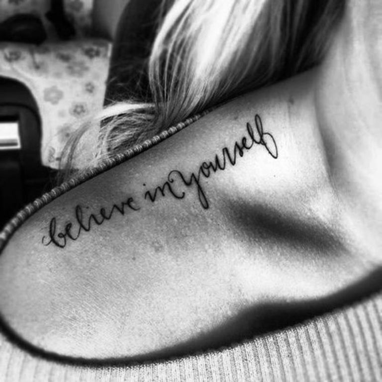 belive in yourself quotes tattoo small