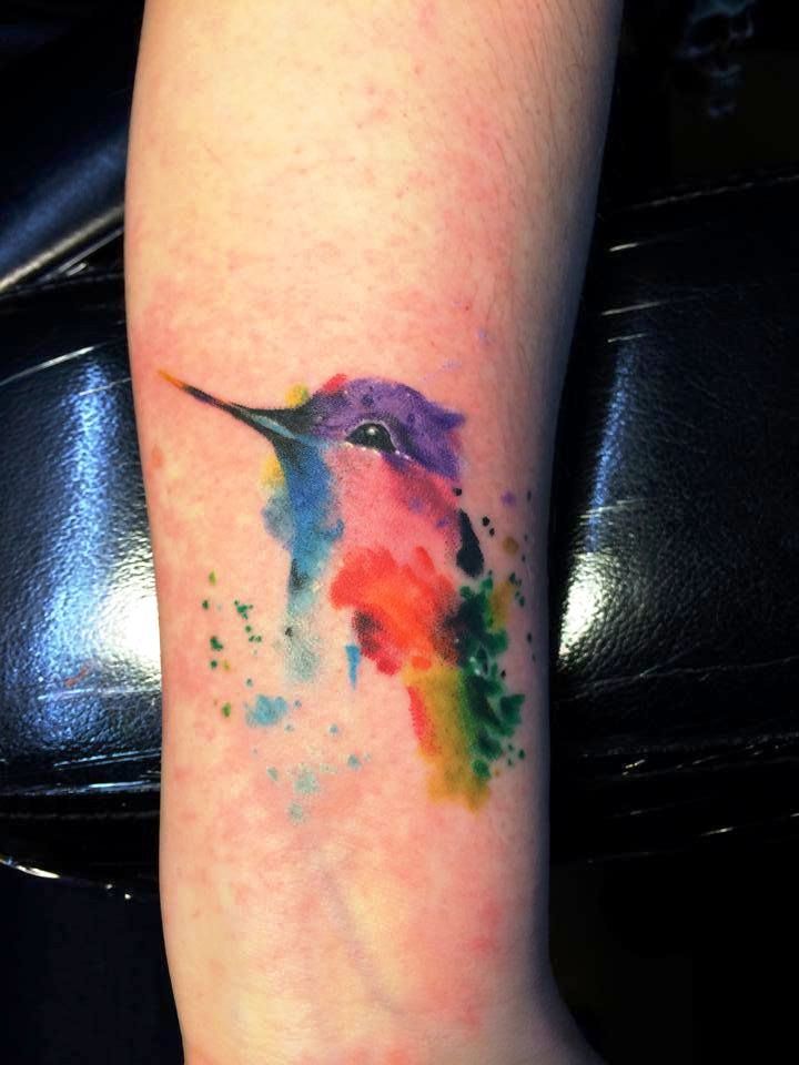 bird watercolor tattoo