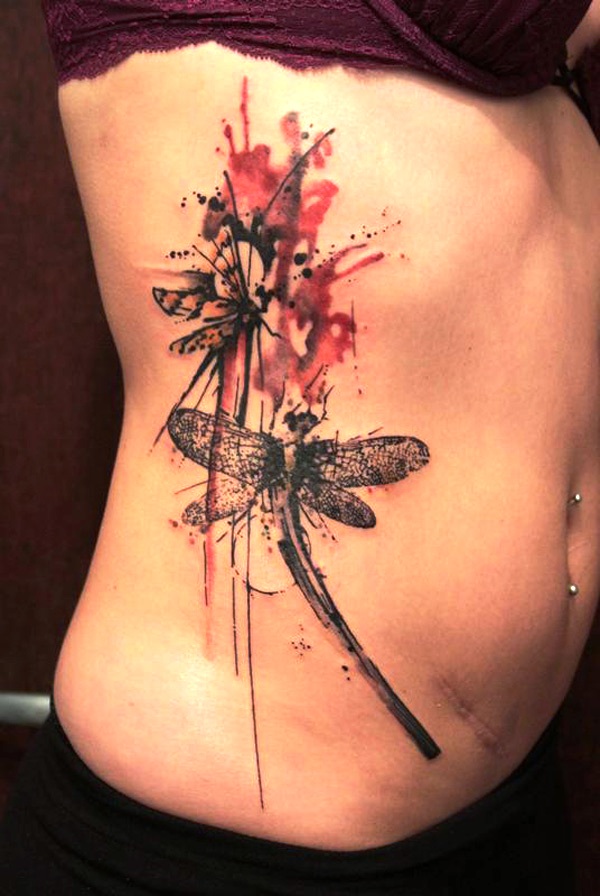 dragonfly-rib-tattoo