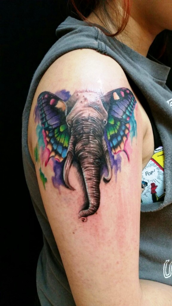 elephant watercolor tattoo ideas
