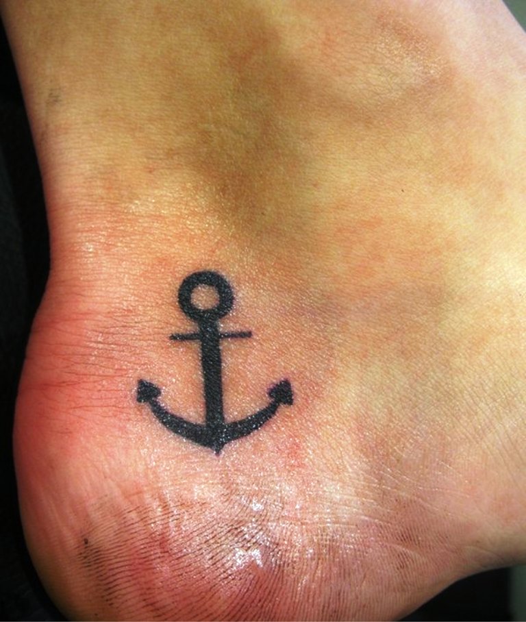 small-black-anchor-tattoo-for-foot