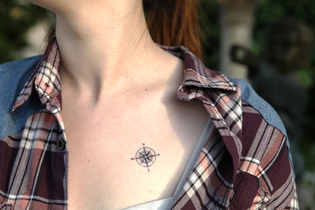 small compass tattoos ideas