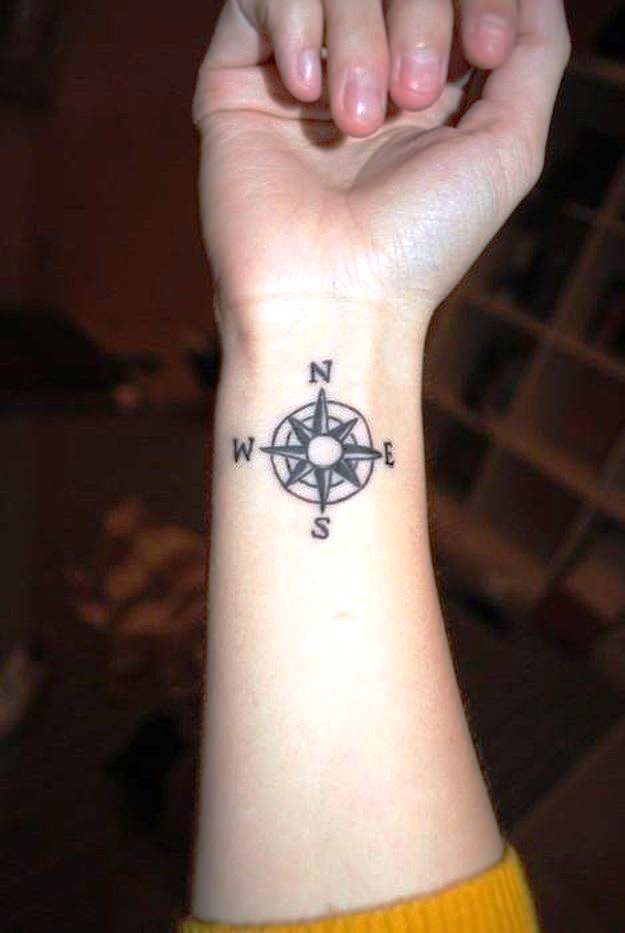 small compass tattoos