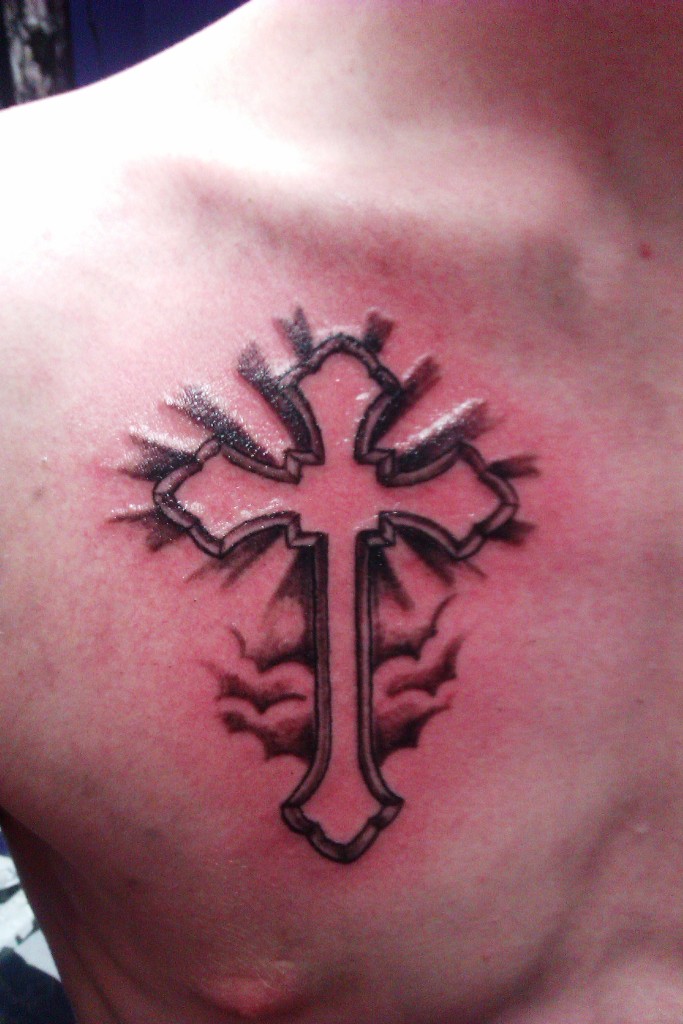 small cross tattoos for guys