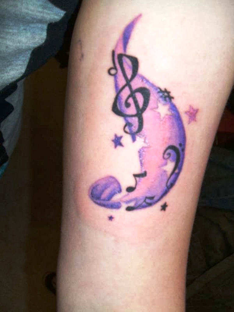 small music note tattoos for girls