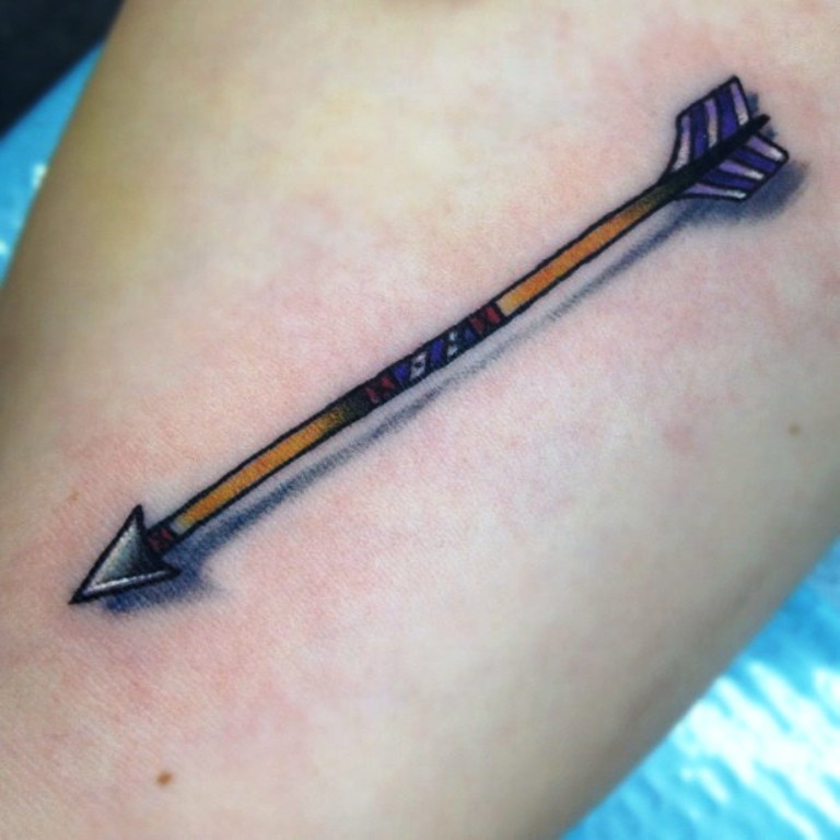 small_colorful_painted_tribal_indian_arrow_tattoo