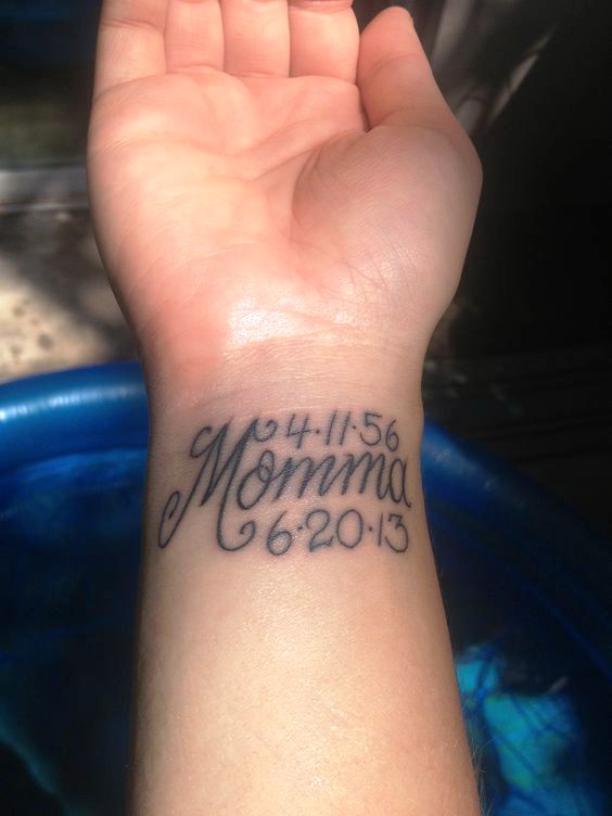 tattoo wrist mom momma ink tat memorial