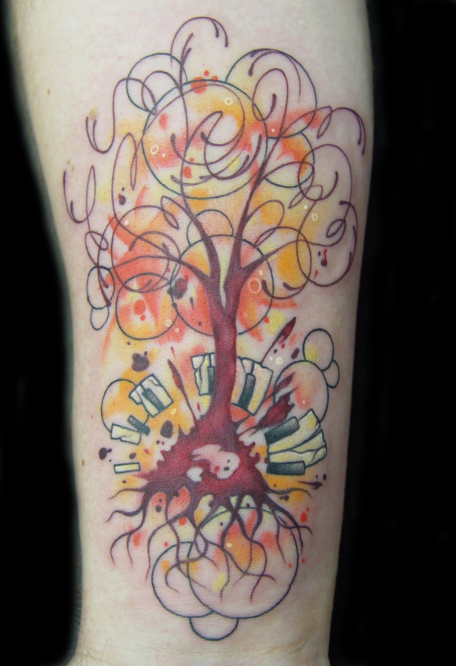 Abstract Tree Tattoo Designs