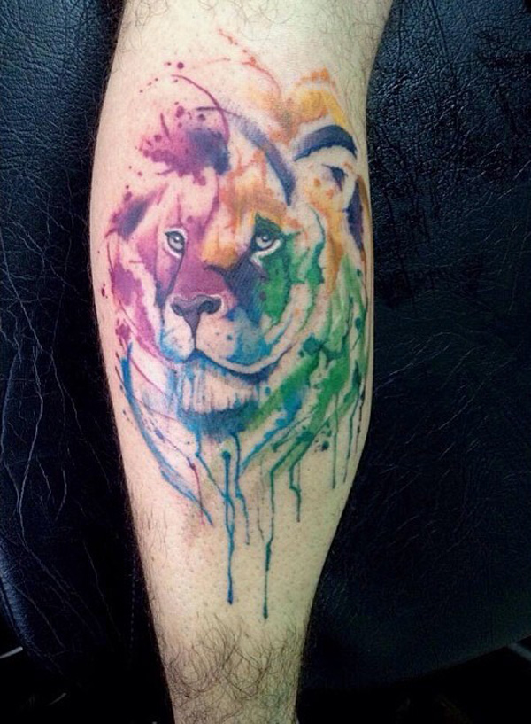 Colorful Watercolor Tattoo