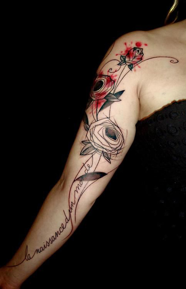 Girl Upper Arm Tattoos