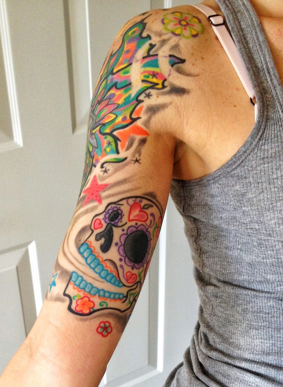 Girly Half Sleeve Tattoos