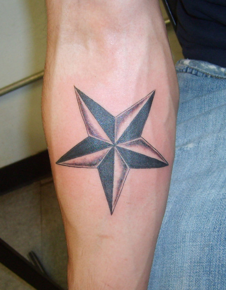 Nautical Star Tattoo Designs for Men
