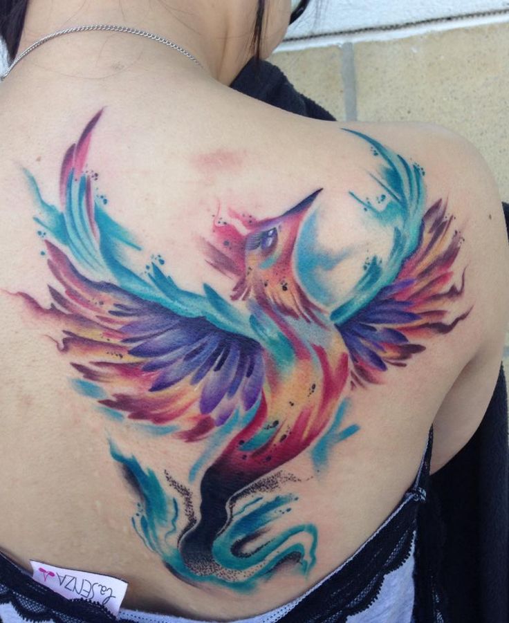 Phoenix Watercolor Tattoo