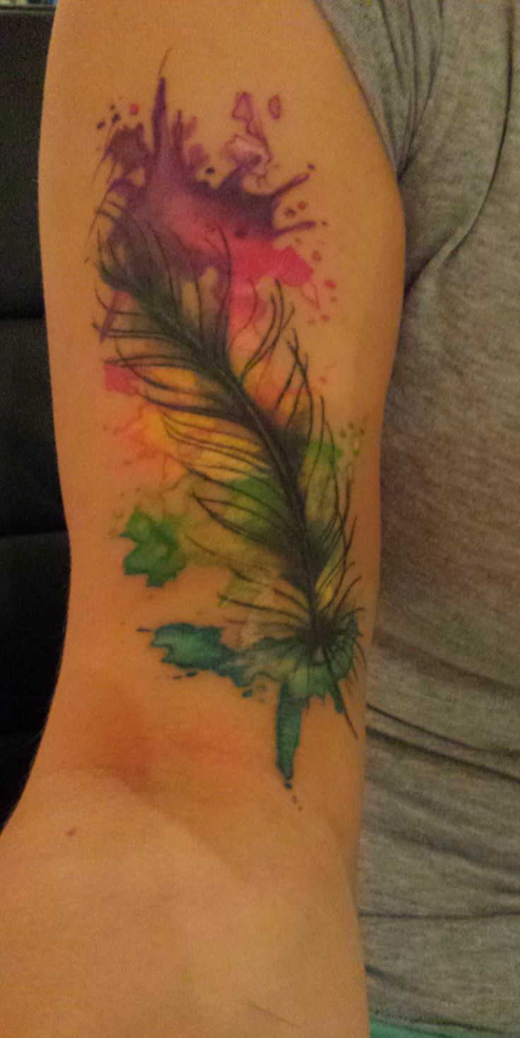 Watercolor Feather 1