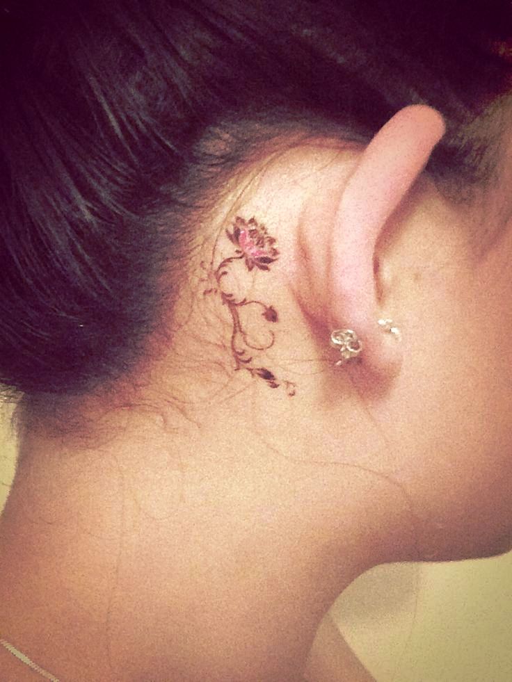 small tattoos behind the ear